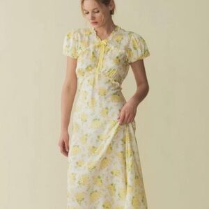 Doen Orianna Yellow Floral Dress